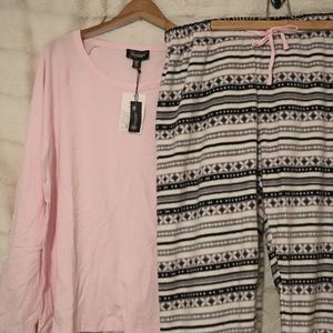 Pink fleece pyjama set